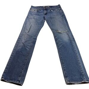 Levis 511 Skinny Jeans Womens W32 L30 Distressed‎ Light Wash Denim